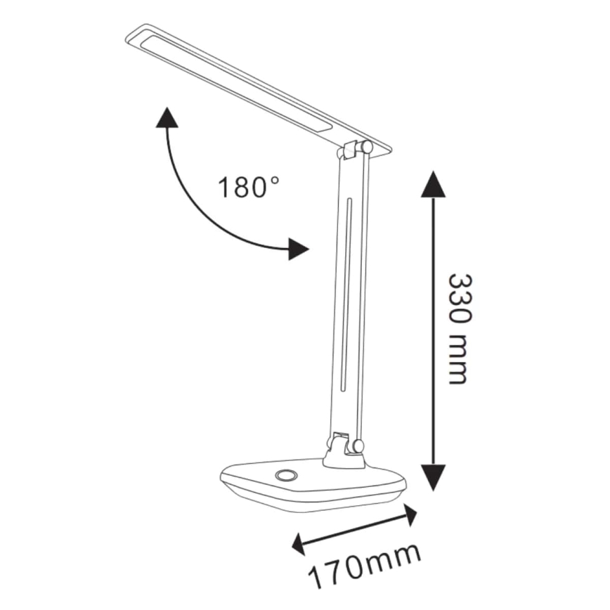 LED Prigušiva stona lampa na dodir VINTO LED/8W/230V crno