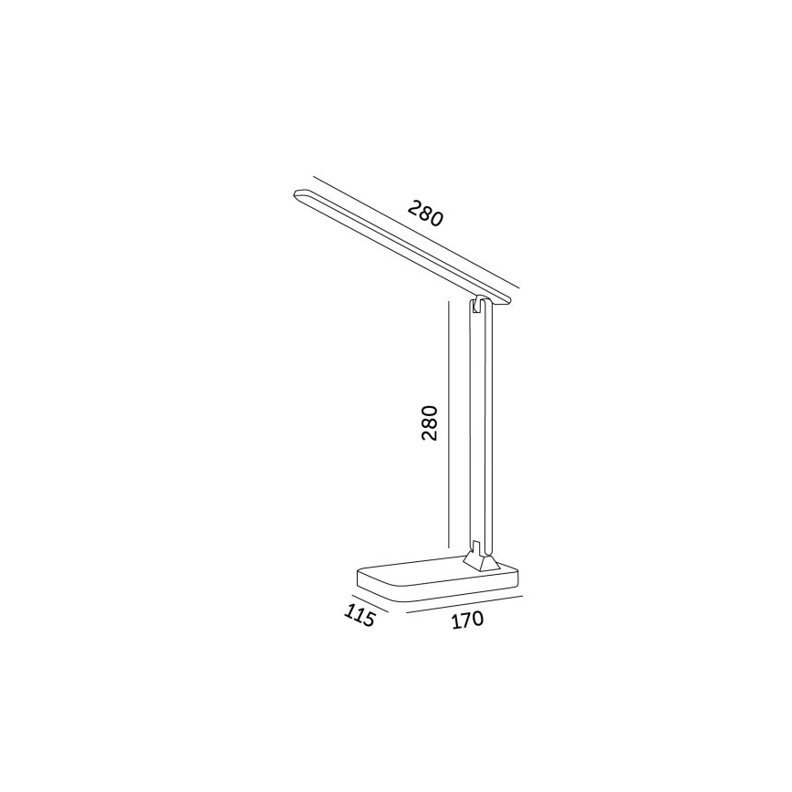 LED Prigušiva stona lampa NOBLITE N LED/7W/230V 3000/4000/6500K crno