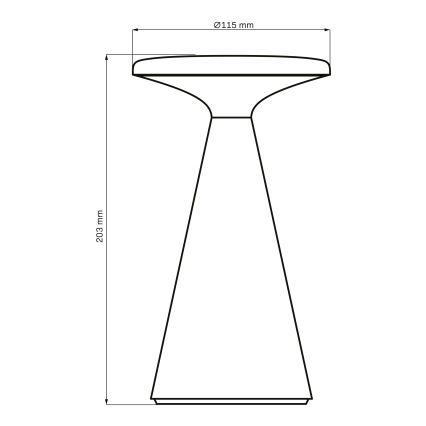 LED Prigušiva dodirna vanjska stona lampa PAROS LED/1,8W/5V USB 1800 mAh IP44 zelena
