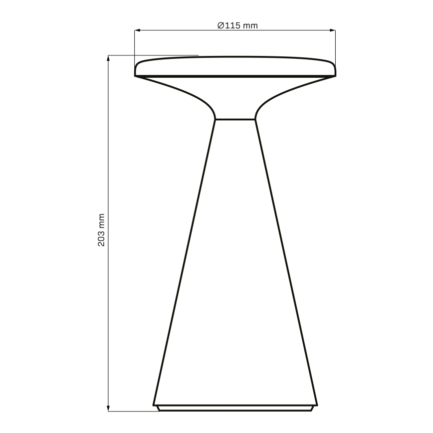 LED Prigušiva dodirna vanjska stona lampa PAROS LED/1,8W/5V USB 1800 mAh IP44 zelena