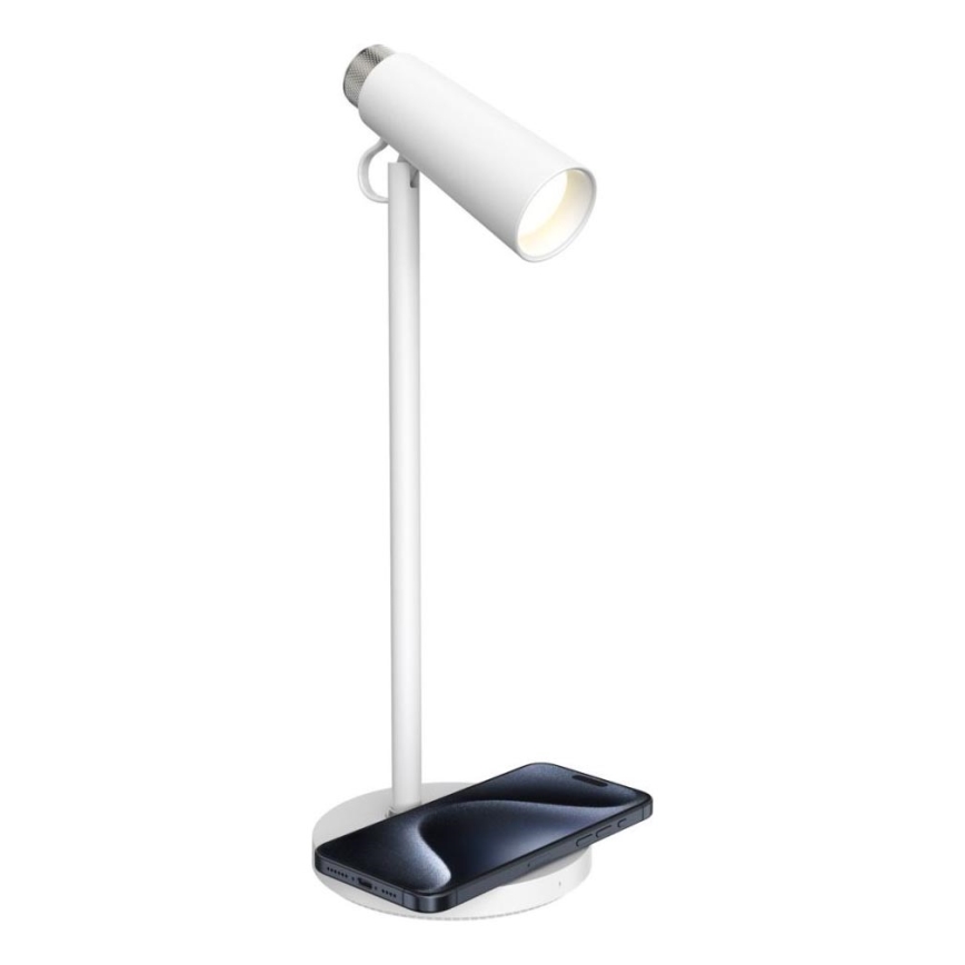 LED Prigušiva stona lampa sa bežičnim Qi punjenjem TIT LED/12W/230V bela