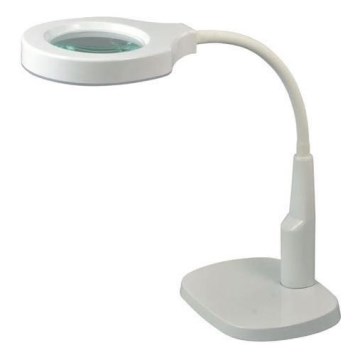 LED Prigušiva stona lampa sa bifokalnim povećalom LED/6W/230V 6000-7000K bela