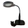 LED Prigušiva stona lampa sa bifokalnim povećalom LED/6W/230V 6000-7000K crno