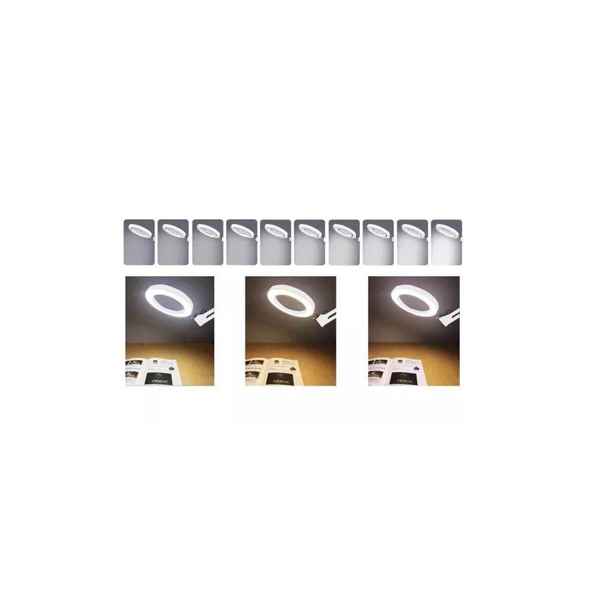 LED Prigušiva stona lampa sa lupom LED/6W/5V 3000K/4000K/6000K bela