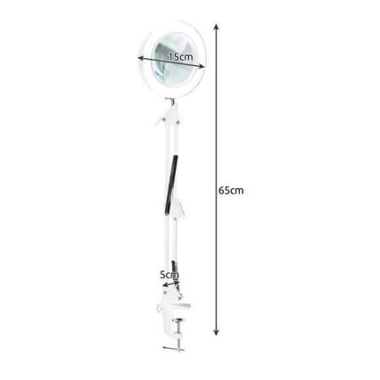 LED Prigušiva stona lampa sa lupom LED/6W/5V 3000K/4000K/6000K bela