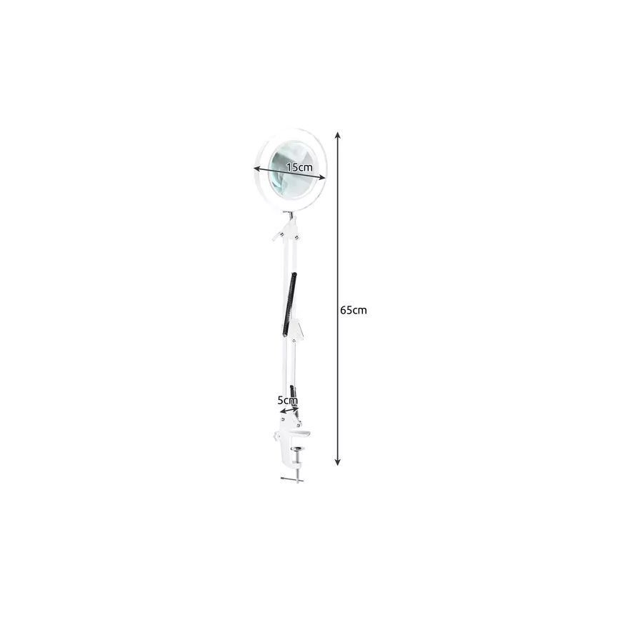LED Prigušiva stona lampa sa lupom LED/6W/5V 3000K/4000K/6000K bela
