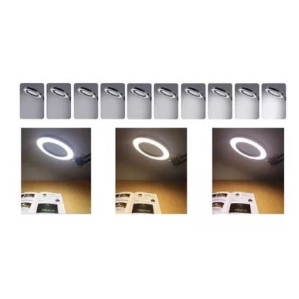 LED Prigušiva stona lampa sa lupom LED/6W/5V 3000K/4000K/6000K crno