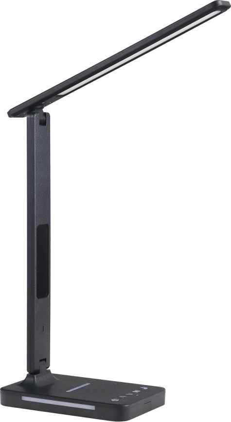 LED Prigušiva stona lampa sa QI bežičnim punjenjem, ekran i USB portom LED/7W/230V 3000-6000K crno