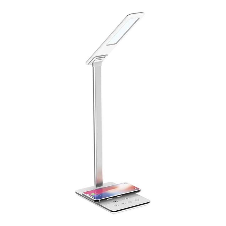 LED Prigušiva stona lampa sa upravljanjem na dodir i bežičnim punjenjem JOY LED/6W/230V + USB bela
