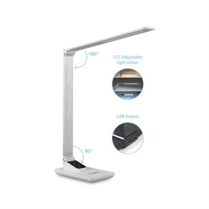 LED Prigušiva stona lampa sa USB LED/7W/230V 3000K/4000K/5500K bela