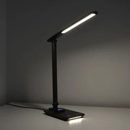 LED Prigušiva stona lampa sa USB LED/9W/230V 3000K/4000K/5500K crno