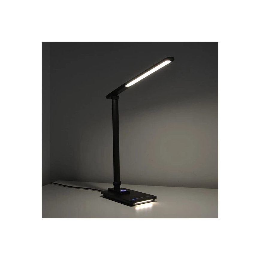 LED Prigušiva stona lampa sa USB LED/9W/230V 3000K/4000K/5500K crno