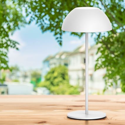 LED Prigušiva dodirna vanjska stona lampa TANZANIA LED/1,8W/5V USB 1800 mAh IP44 bela