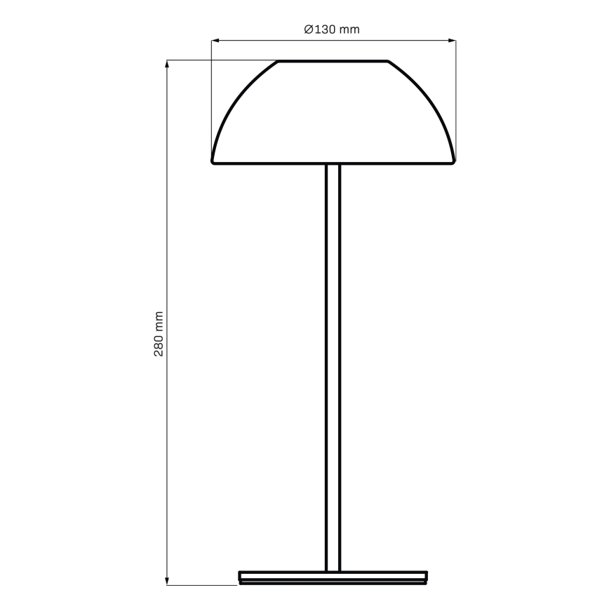 LED Prigušiva dodirna vanjska stona lampa TANZANIA LED/1,8W/5V USB 1800 mAh IP44 crno