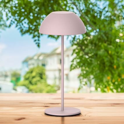 LED Prigušiva dodirna vanjska stona lampa TANZANIA LED/1,8W/5V USB 1800 mAh IP44 roze