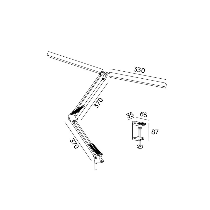 LED Prigušiva stona lampa TENUIX DUO 2xLED/14W/230V 3000-6000K bela