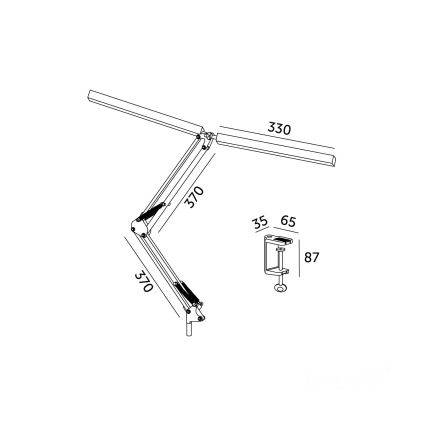LED Prigušiva stona lampa TENUIX DUO 2xLED/14W/230V 3000-6000K