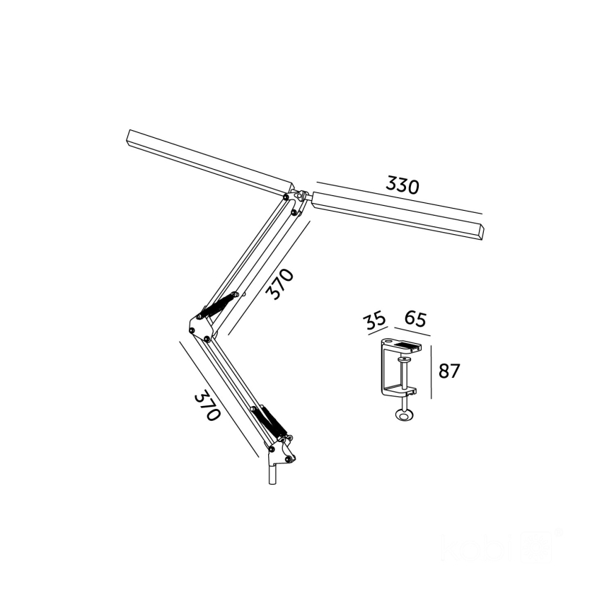 LED Prigušiva stona lampa TENUIX DUO 2xLED/14W/230V 3000-6000K