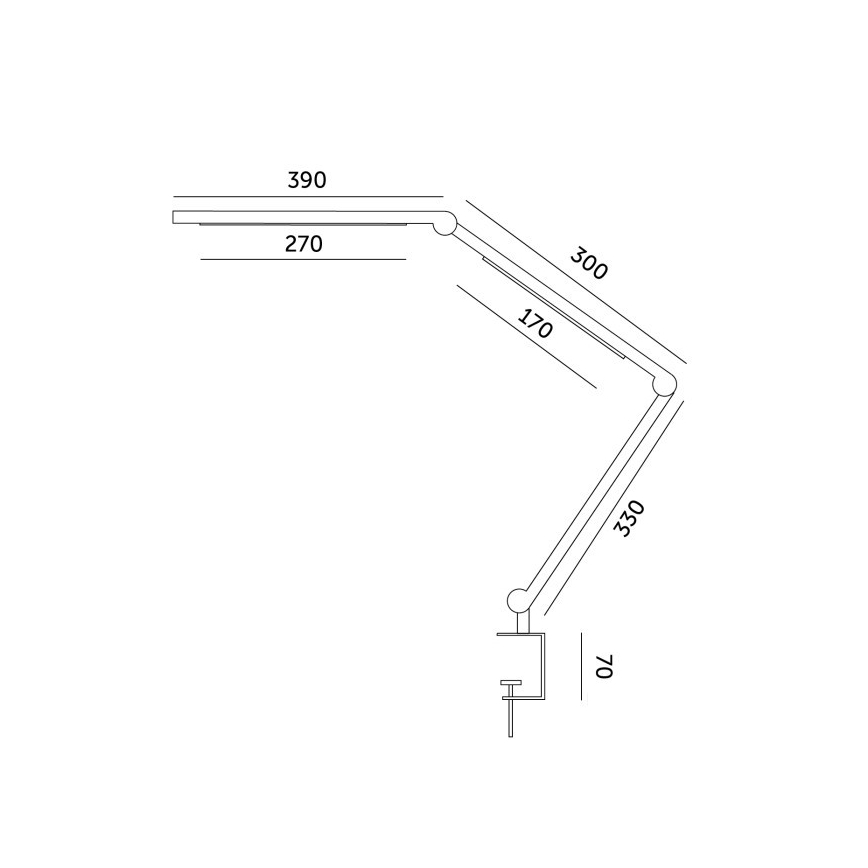 LED Prigušiva stona lampa TENUIX FOLD LED/20W/230V 3000-6500K crno