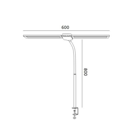 LED prigušiva stona lampa USB TENUIX DUO 2xLED/7W/5V 3000-6000K crna