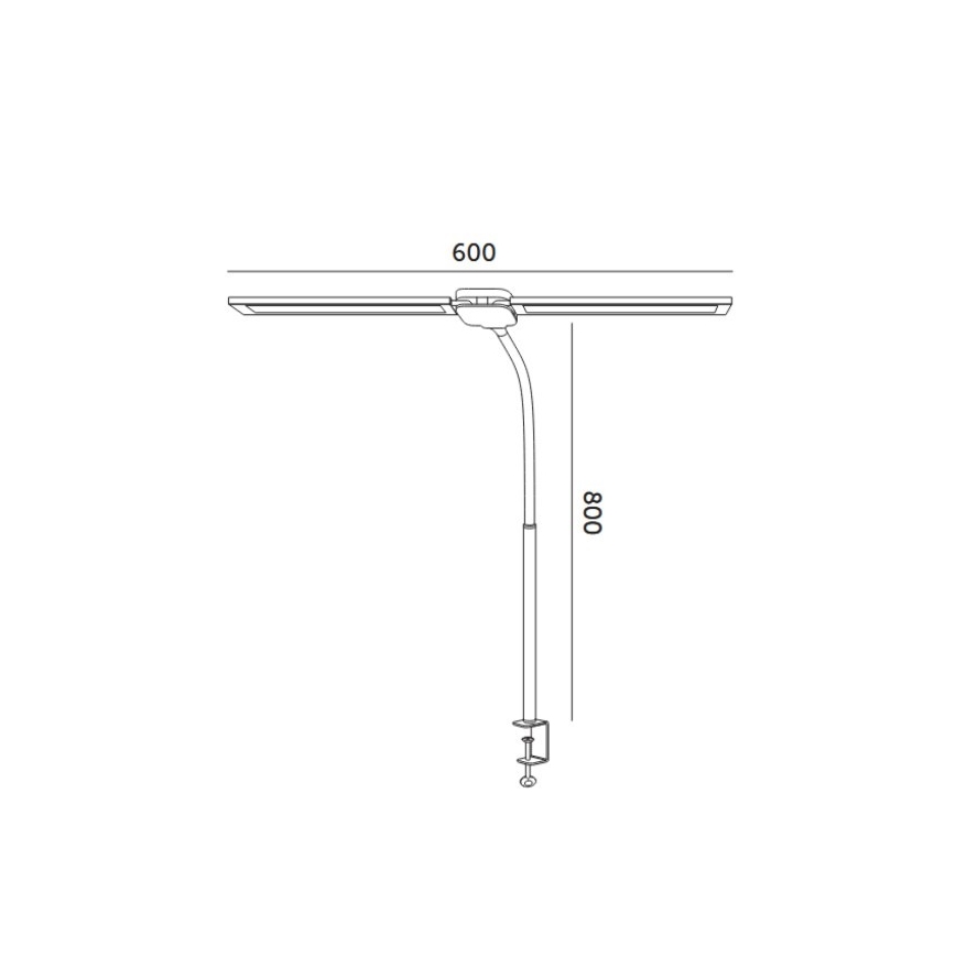 LED prigušiva stona lampa USB TENUIX DUO 2xLED/7W/5V 3000-6000K crna