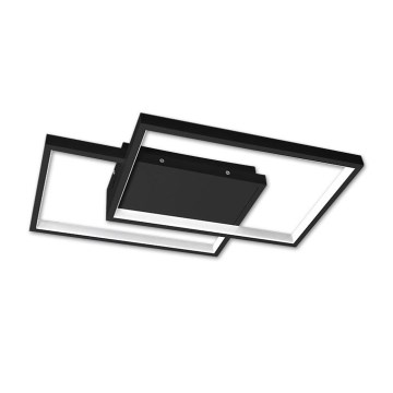 LED prigušiva stropna lampa LED/45W/230V 3000-6500K crna + daljinski upravljač