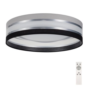 LED prigušiva stropna lampa SMART CORAL LED/24W/230V crna/siva + daljinski upravljač
