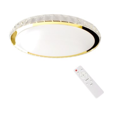 LED prigušiva stropna svetiljka LAYLA LED/33W/230V 3000/4000/6000K zlatna + daljinski upravljač