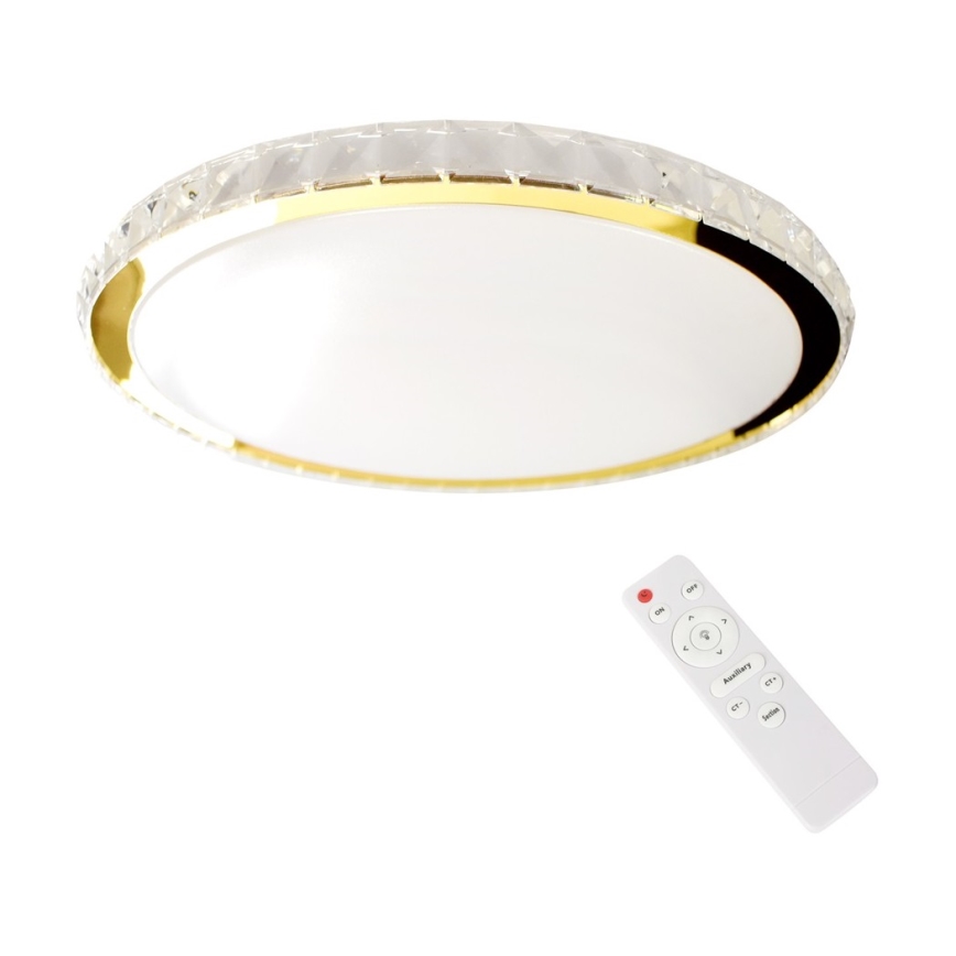 LED prigušiva stropna svetiljka LAYLA LED/33W/230V 3000/4000/6000K zlatna + daljinski upravljač