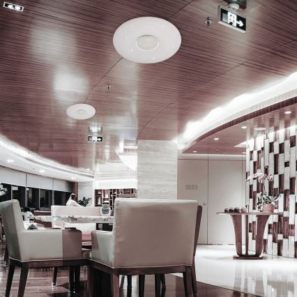 LED prigušiva stropna lampa LED/40W/230V 3000K/4000K/6500K prečnik 49 cm + daljinski upravljač