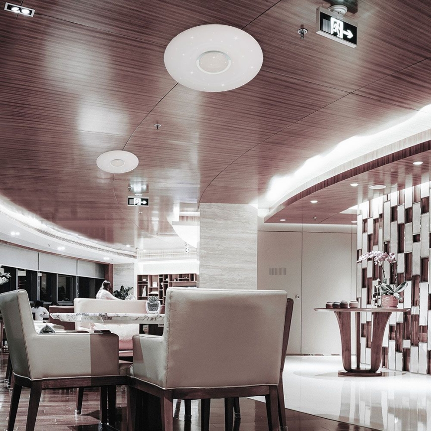 LED prigušiva stropna lampa LED/40W/230V 3000K/4000K/6500K prečnik 49 cm + daljinski upravljač