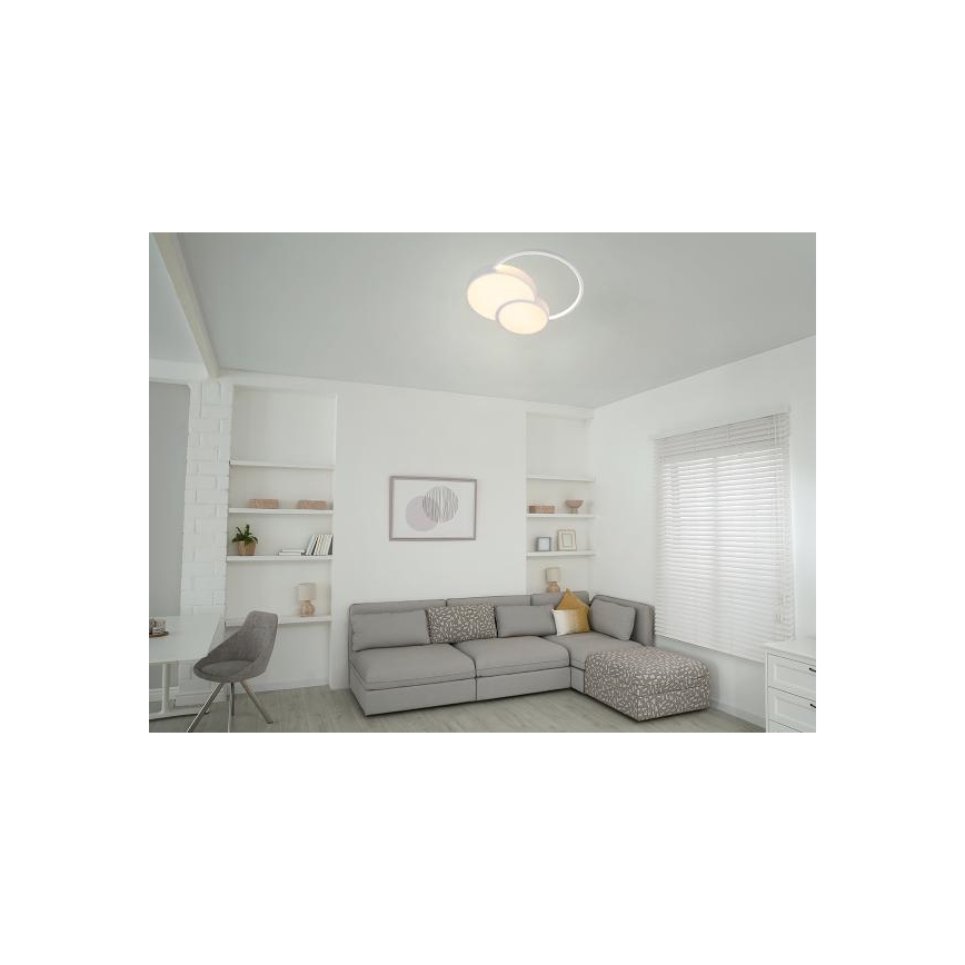 LED prigušiva stropna svetiljka LED/60W/230V 3000-6500K bela + daljinski upravljač