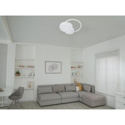 LED prigušiva stropna svetiljka LED/60W/230V 3000-6500K bela + daljinski upravljač