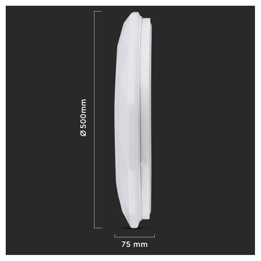 LED prigušiva plafonska svetiljka LED/60W/230V 3000K/4000K/6500K preč. 50 cm + daljinski upravljač