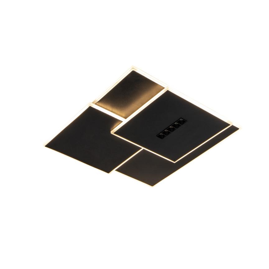 LED prigušiva stropna svetiljka LED/95W/230V 3000-6500K crna + daljinski upravljač