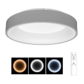 LED prigušiva stropna svetiljka NEST LED/40W/230V 3000-6500K siva + daljinski upravljač