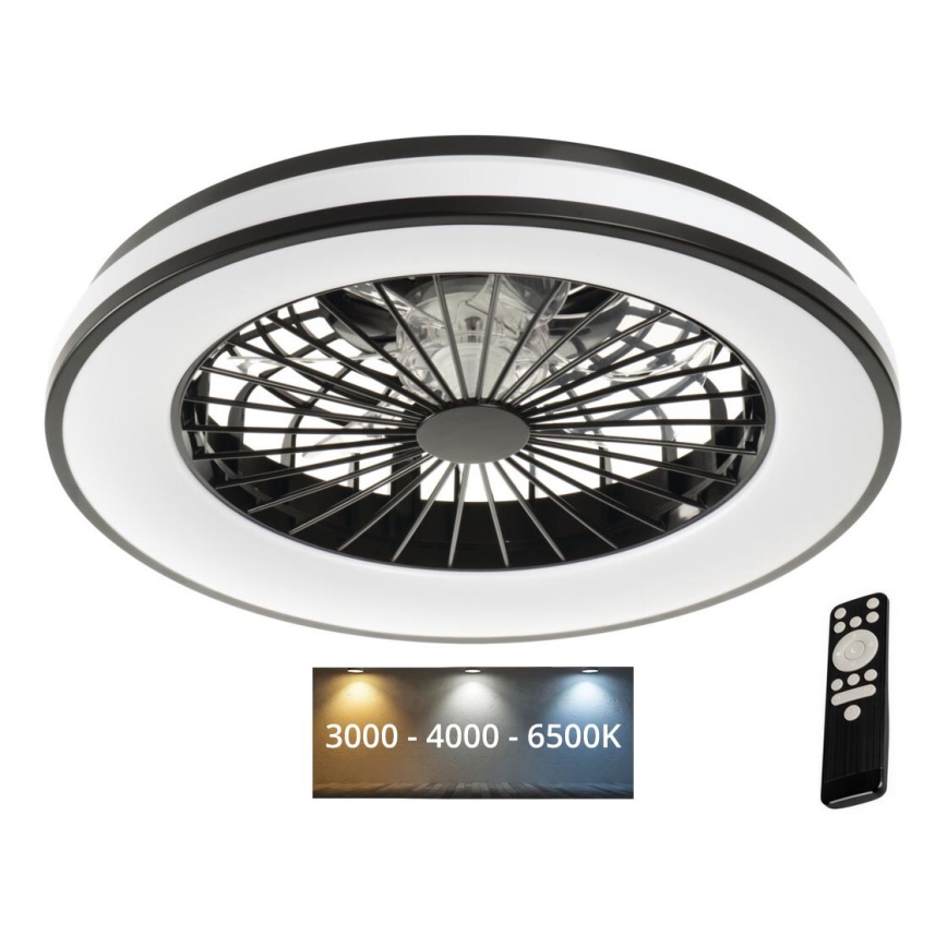 LED prigušiva stropna svetiljka sa ventilatorom PLAVE LED/48W/230V 3000/4000/6500K + daljinski upravljač