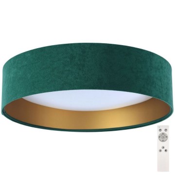 LED prigušiva stropna svetiljka SMART GALAXY LED/24W/230V prečnika 44 cm zelena/zlatna 3000-6500K + daljinski upravljač