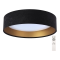 LED prigušiva stropna svetiljka SMART GALAXY LED/24W/230V Ø 44 cm crna/zlatna 3000-6500K + daljinski upravljač
