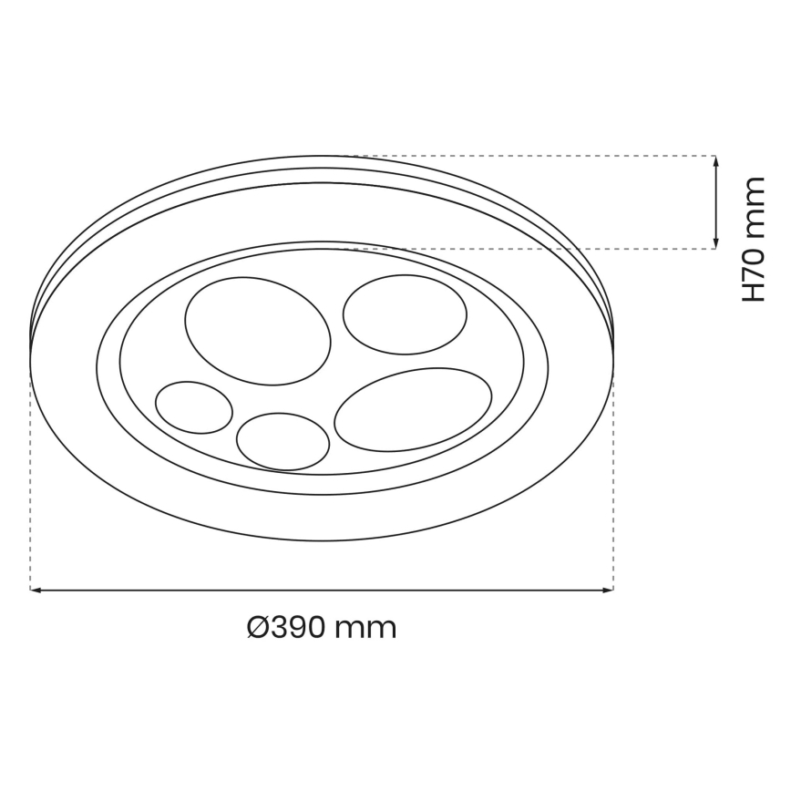 LED Prigušiva stropna svjetiljka BUBBLES LED/48W/230V + DU