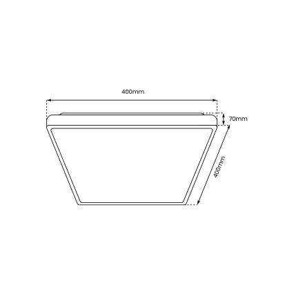 LED Prigušiva stropna svjetiljka QUADRO LED/38W/230V 3000-6000K bijela/zlatna + daljinski upravljač