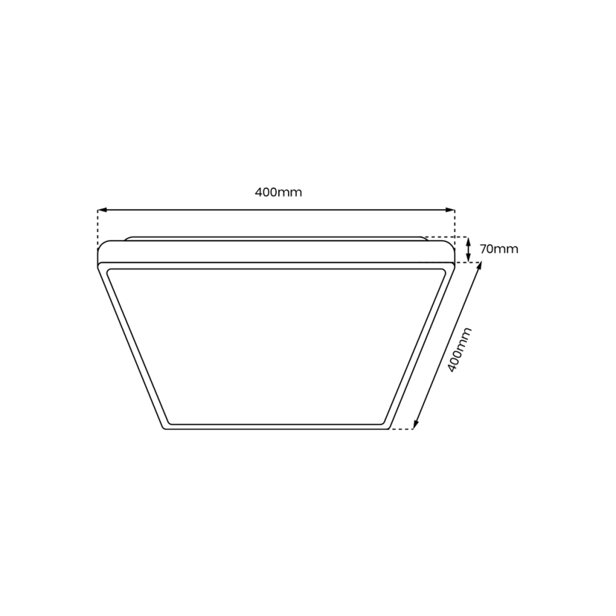 LED Prigušiva stropna svjetiljka QUADRO LED/38W/230V 3000-6000K bijela/zlatna + daljinski upravljač