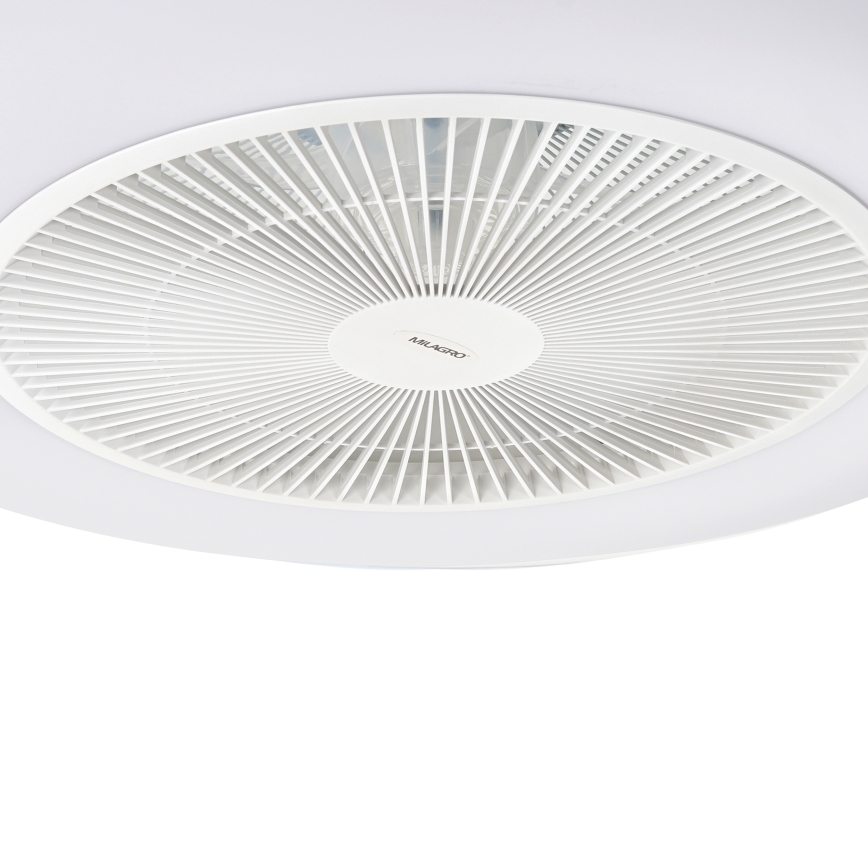 LED Prigušiva stropna svjetiljka s ventilatorom ARIA LED/38W/230V 3000-6000K bijela + daljinski upravljač