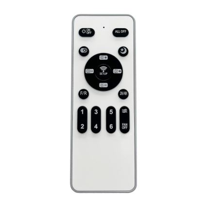 LED Prigušiva stropna svjetiljka s ventilatorom ZONDA LED/48W/230V 3000-6000K crna + daljinski upravljač