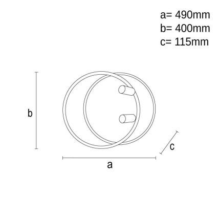 LED prigušiva stropno svetlo LED/65W/230V 3000-6500K bela + daljinski upravljač