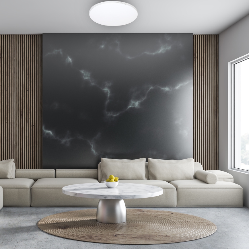 LED prigušiva stropna svetiljka SIENA LED/68W/230V + daljinski upravljač