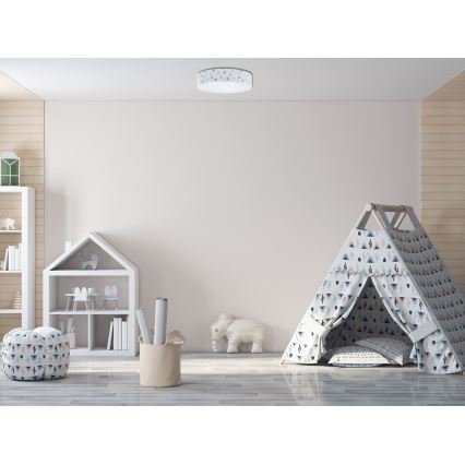 LED prigušiva dečija plafonska svetiljka SMART GALAXY KIDS LED/24W/230V 3000-6500K sa šarenim tačkicama + daljinski upravljač