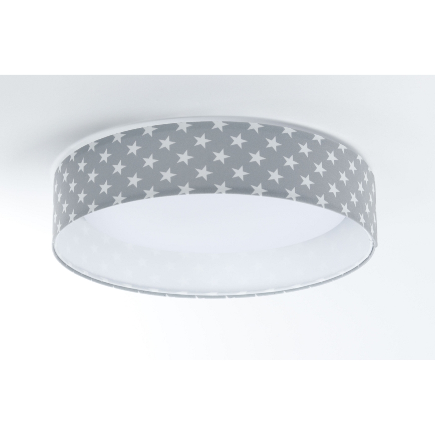 LED prigušiva dečje stropno svetlo SMART GALAXY KIDS LED/24W/230V 3000-6500K zvezdice siva/bela + daljinski upravljač