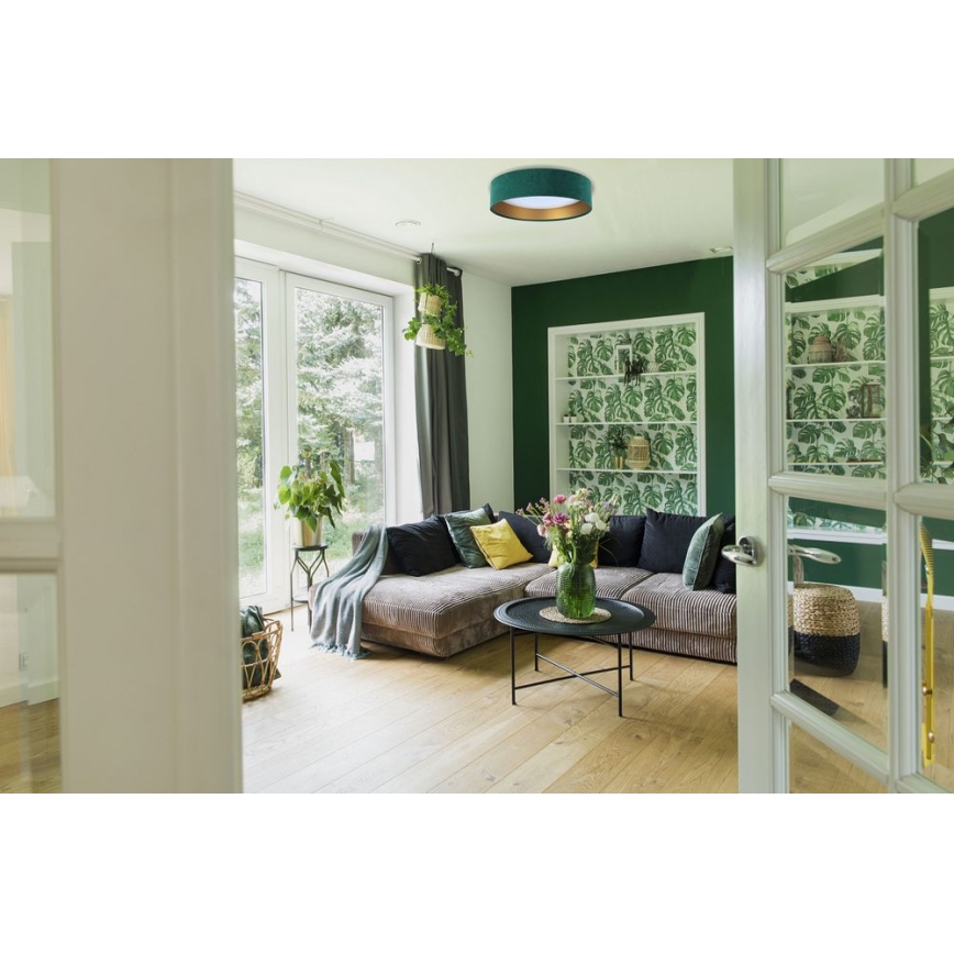 LED prigušiva plafonska svetiljka SMART GALAXY LED/24W/230V prečnik 45 cm 2700-6500K Wi-Fi Tuya zelena/zlatna + daljinski upravljač