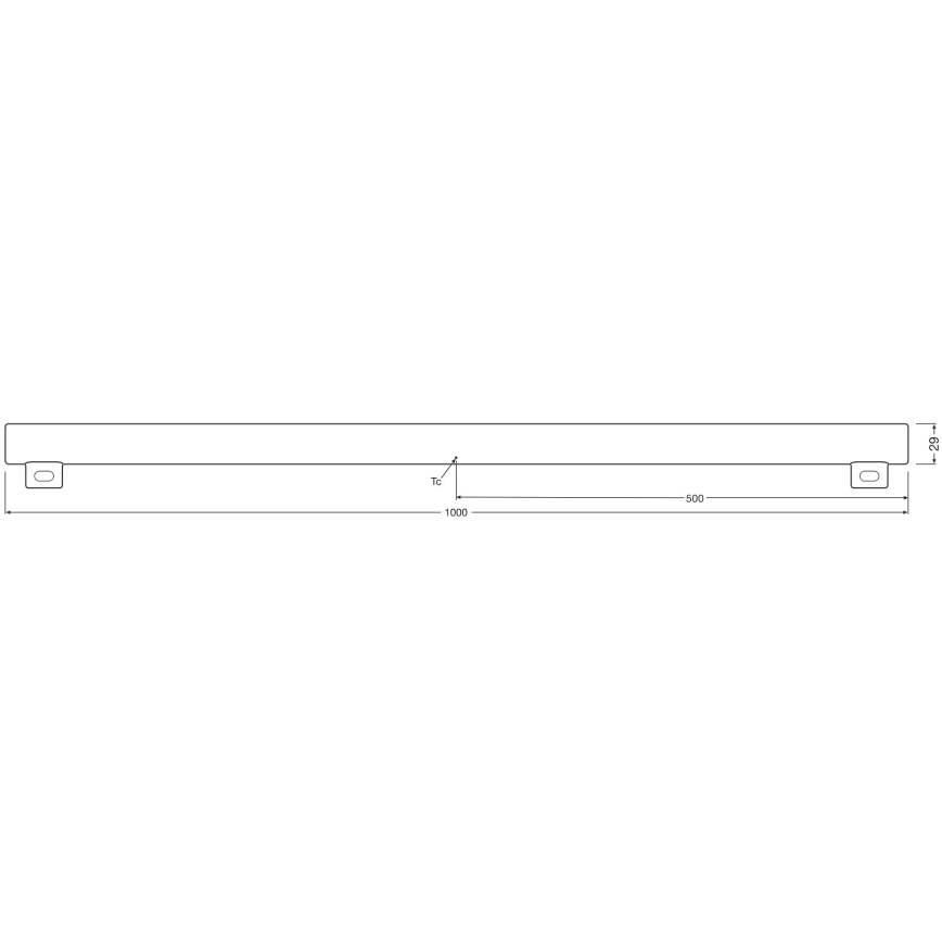 LED Prigušiva svetlosna cev S14s/9,9W/230V 2700K 100 cm CRI 90 - Osram